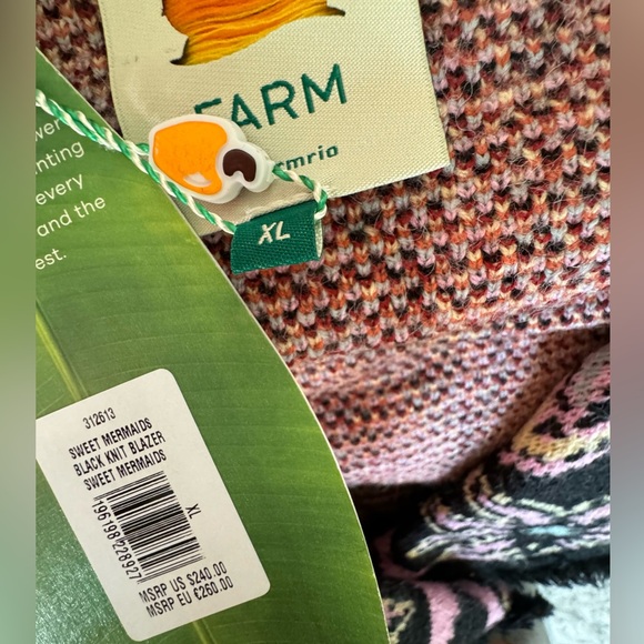 FARM Rio Black Sweet Mermaids Knit Blazer Twee Fall - Picture 11 of 14
